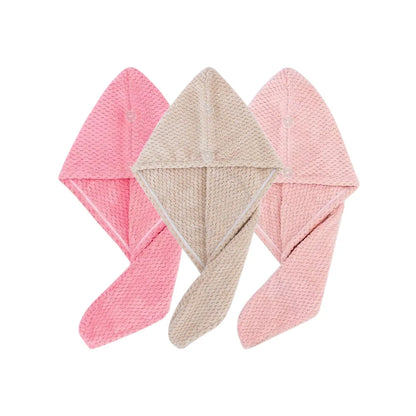 Solid Hair Towel Wrap for Women