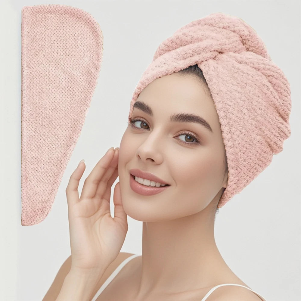 Solid Hair Towel Wrap for Women
