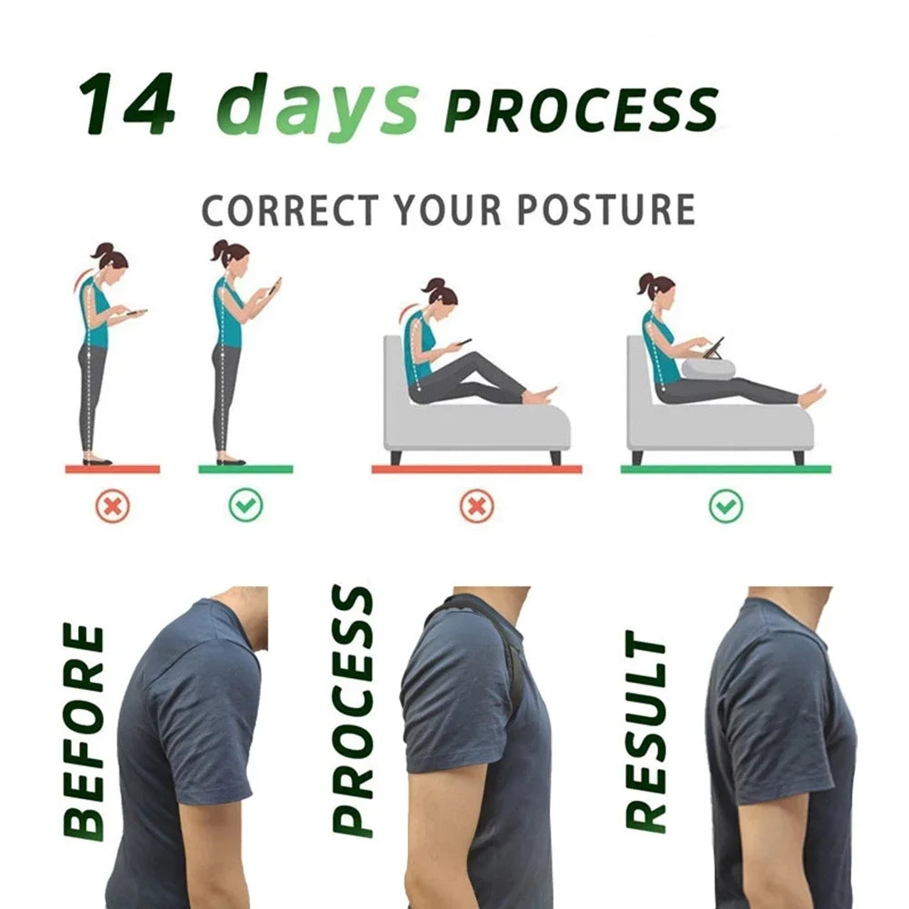 Adjustable Back & Shoulder Posture Corrector Belt