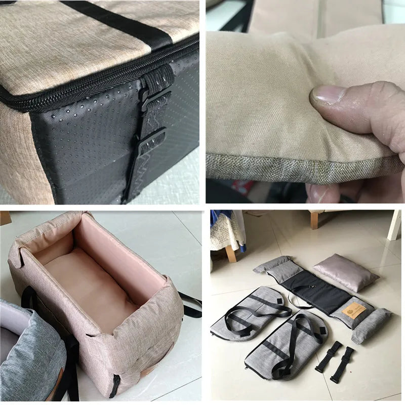 Portable Dog Car Seat Bed & Travel Carrier