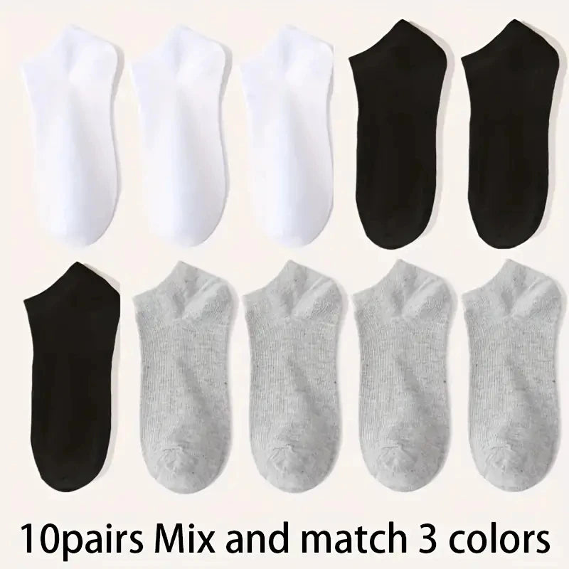Unisex Ankle Socks (5/10 Pack) – Breathable Lightweight Sports & Daily Wear