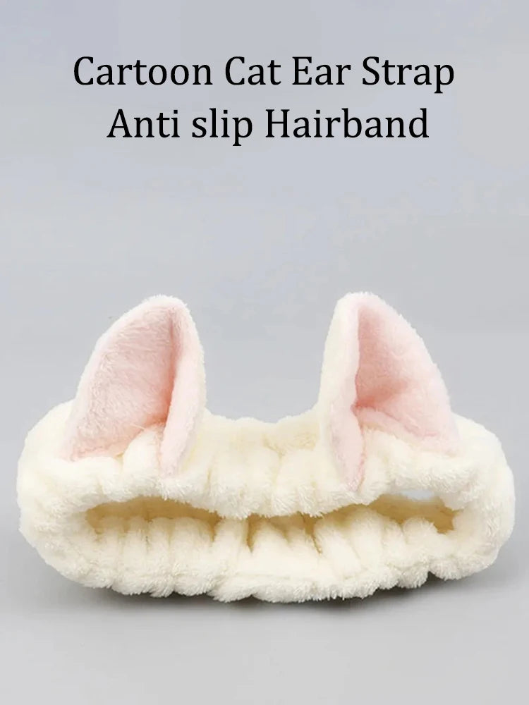 Soft Cat Ear Makeup Headband for Girls