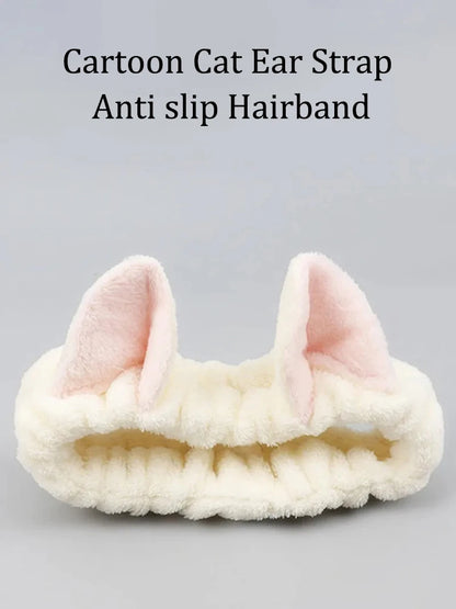 Soft Cat Ear Makeup Headband for Girls
