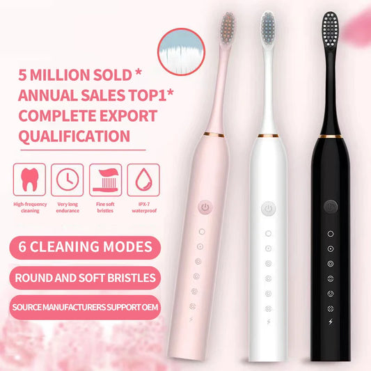 IPX7 Waterproof Sonic Electric Toothbrush