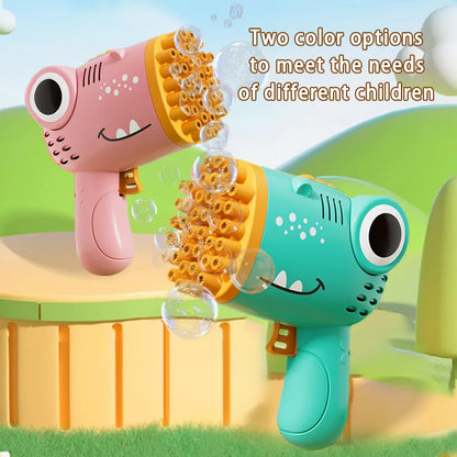 40-Hole Electric Dinosaur Bubble Gun Toy