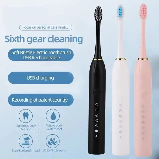 IPX7 Waterproof Sonic Electric Toothbrush