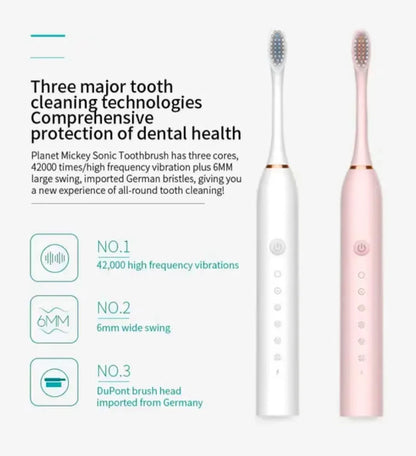 IPX7 Waterproof Sonic Electric Toothbrush