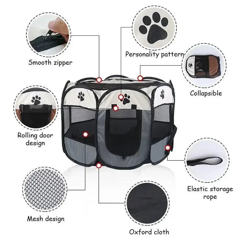 Portable Foldable Pet Tent for Dogs & Cats