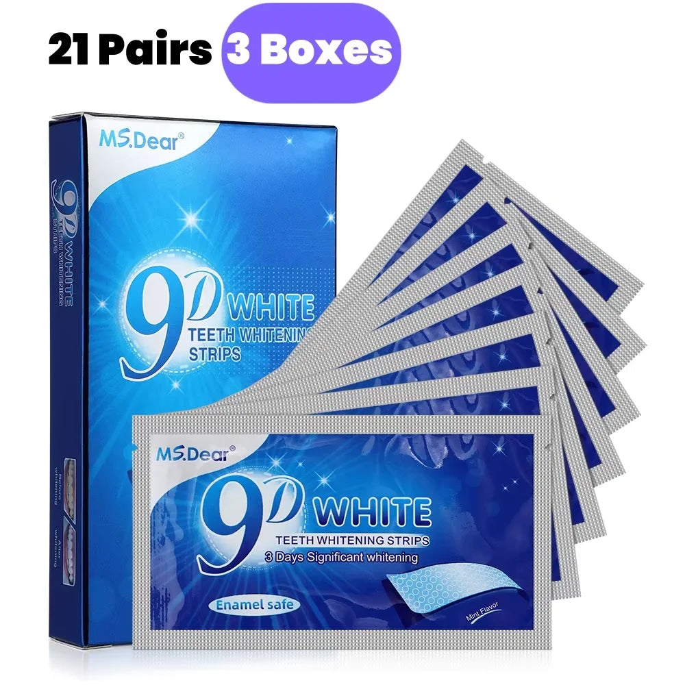 9D Teeth Whitening Strips – Advanced Gel Bleaching & Oral Care