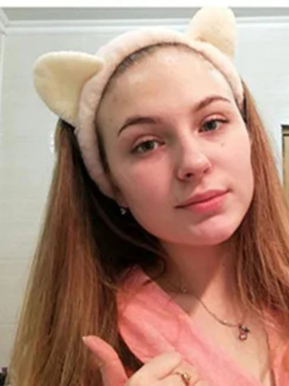 Soft Cat Ear Makeup Headband for Girls