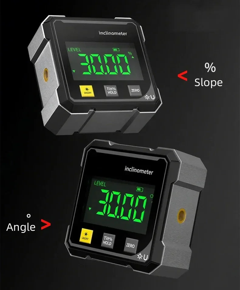 Digital Angle Gauge with Laser – Magnetic Inclinometer