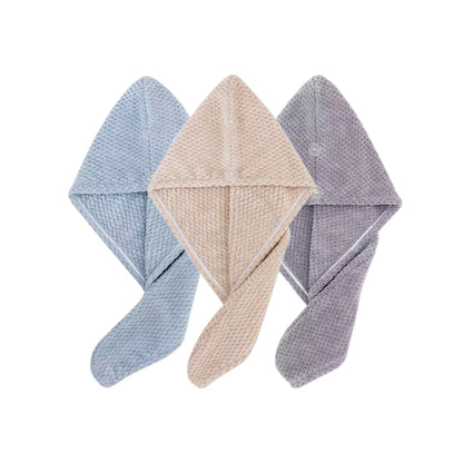 Solid Hair Towel Wrap for Women