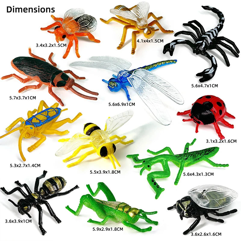 Miniature Insect & Animal Figures Set