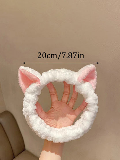 Soft Cat Ear Makeup Headband for Girls