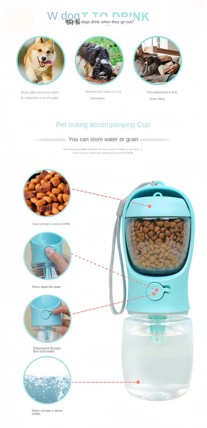 Portable Pet Water Bottle – Food Grade Dog & Cat Travel Dispenser