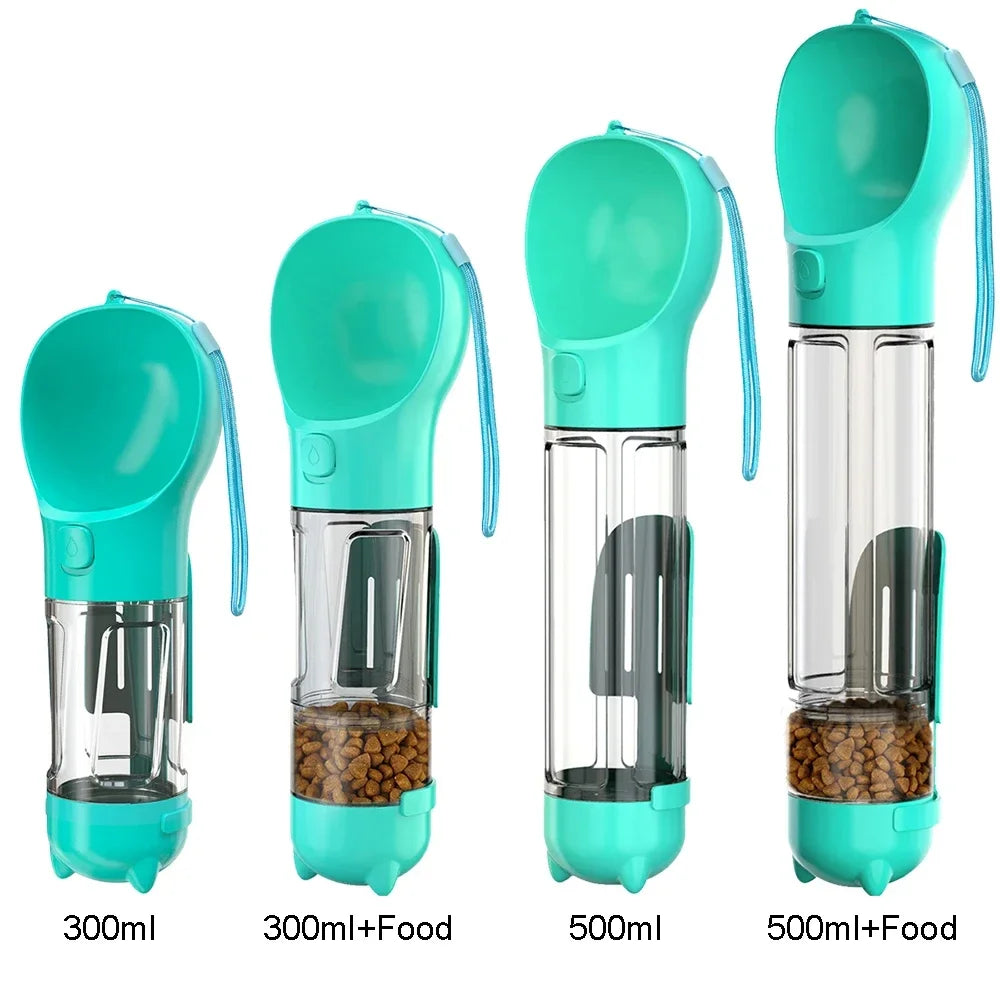 3-in-1 Pet Water Bottle – Leakproof Dog & Cat Travel Feeder