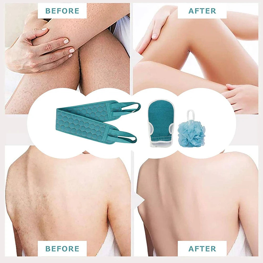 3-Piece Exfoliating Body Scrubber Set