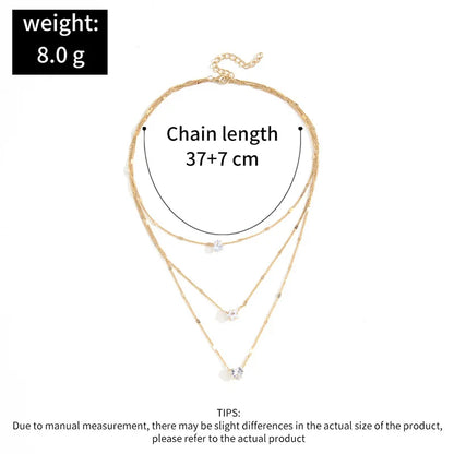 Fashion Zircon Multilayer Necklace for Women