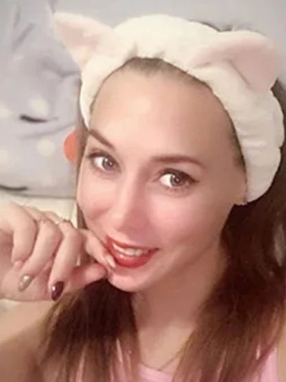 Soft Cat Ear Makeup Headband for Girls