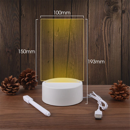 LED Acrylic Message Board Night Light – USB Powered