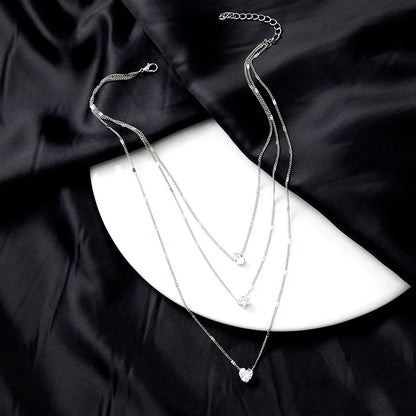 Fashion Zircon Multilayer Necklace for Women