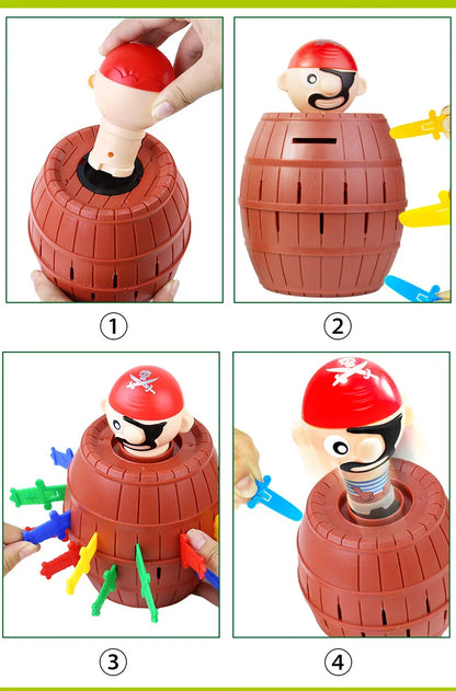 Pirate Barrel Pop-Up Game Toy for Kids