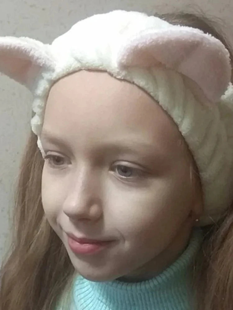 Soft Cat Ear Makeup Headband for Girls