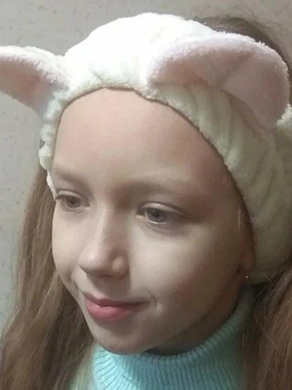 Soft Cat Ear Makeup Headband for Girls