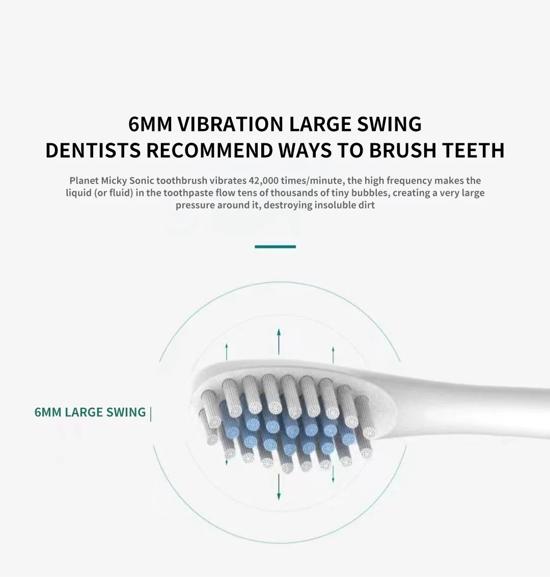 IPX7 Waterproof Sonic Electric Toothbrush