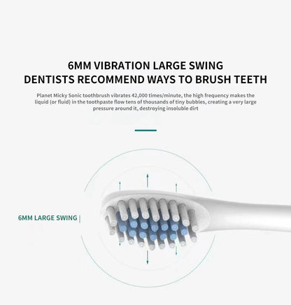 IPX7 Waterproof Sonic Electric Toothbrush