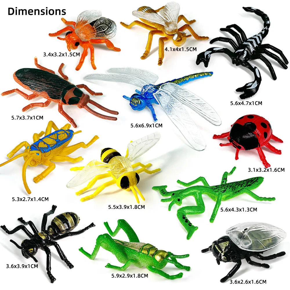 Miniature Insect & Animal Figures Set