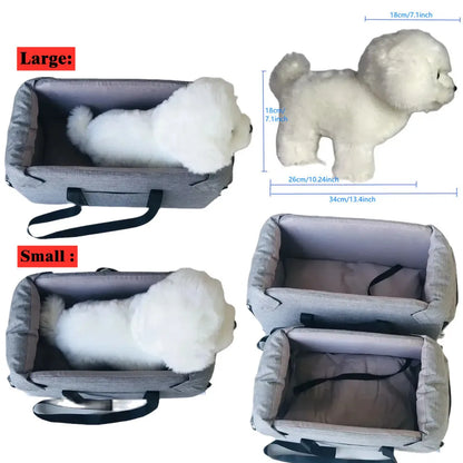 Portable Dog Car Seat Bed & Travel Carrier