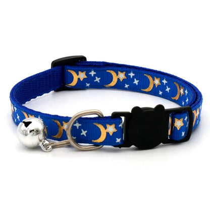 Adjustable Pet Collar with Bell – Cute Footprint Safety Necklace