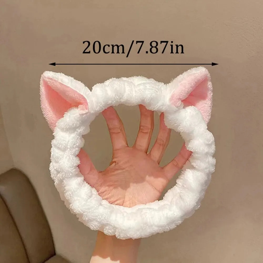 Soft Cat Ear Makeup Headband for Girls