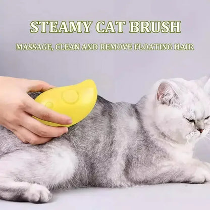 Pet Steam Brush – Electric Grooming & Massage Tool