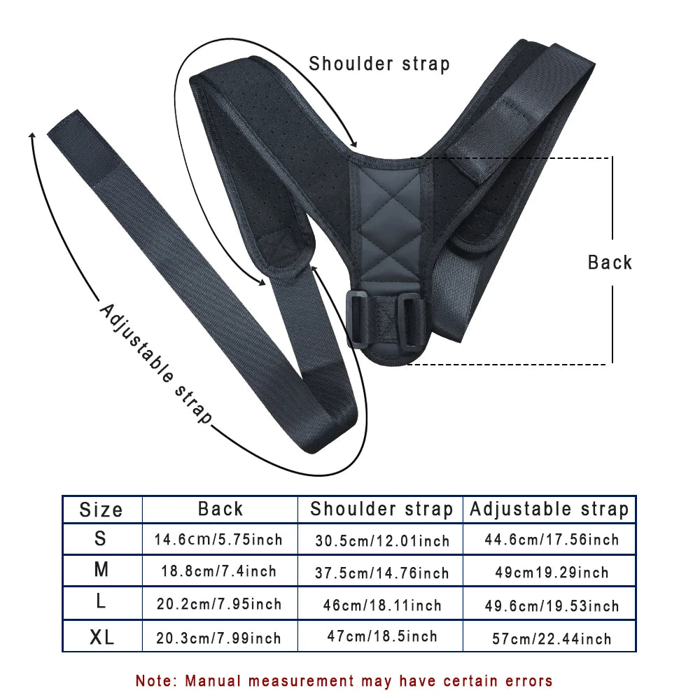 Adjustable Back & Shoulder Posture Corrector Belt