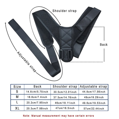 Adjustable Back & Shoulder Posture Corrector Belt