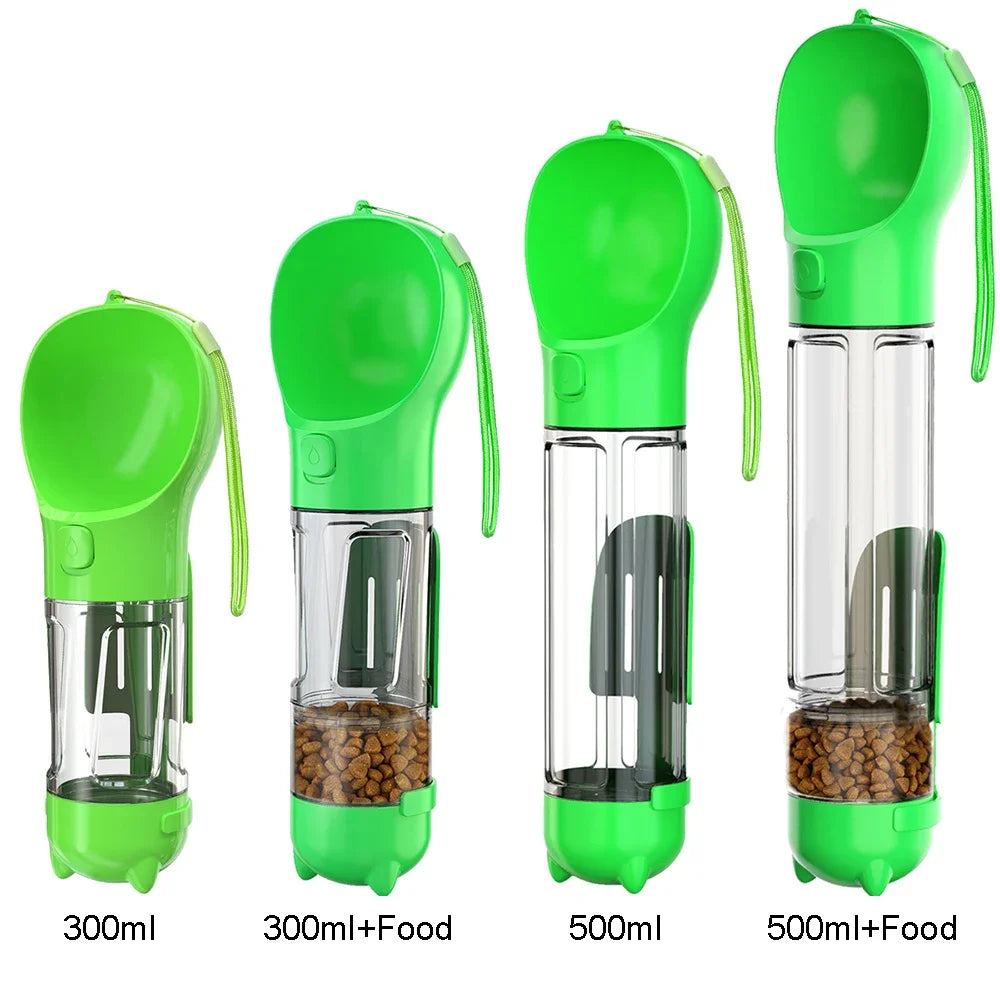 3-in-1 Pet Water Bottle – Leakproof Dog & Cat Travel Feeder
