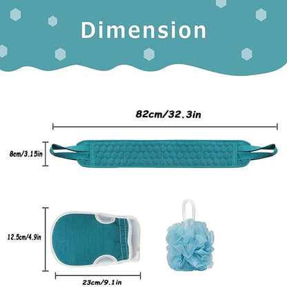 3-Piece Exfoliating Body Scrubber Set