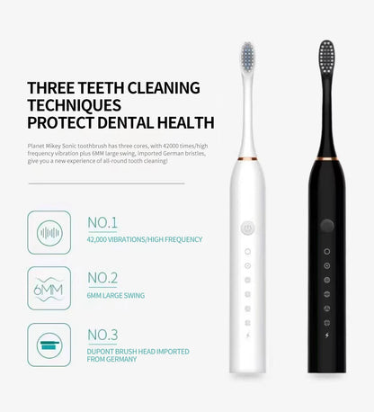 IPX7 Waterproof Sonic Electric Toothbrush