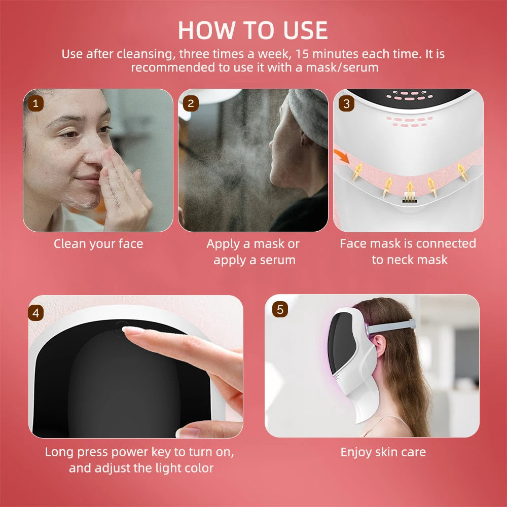 Rechargeable LED Facial & Neck Mask