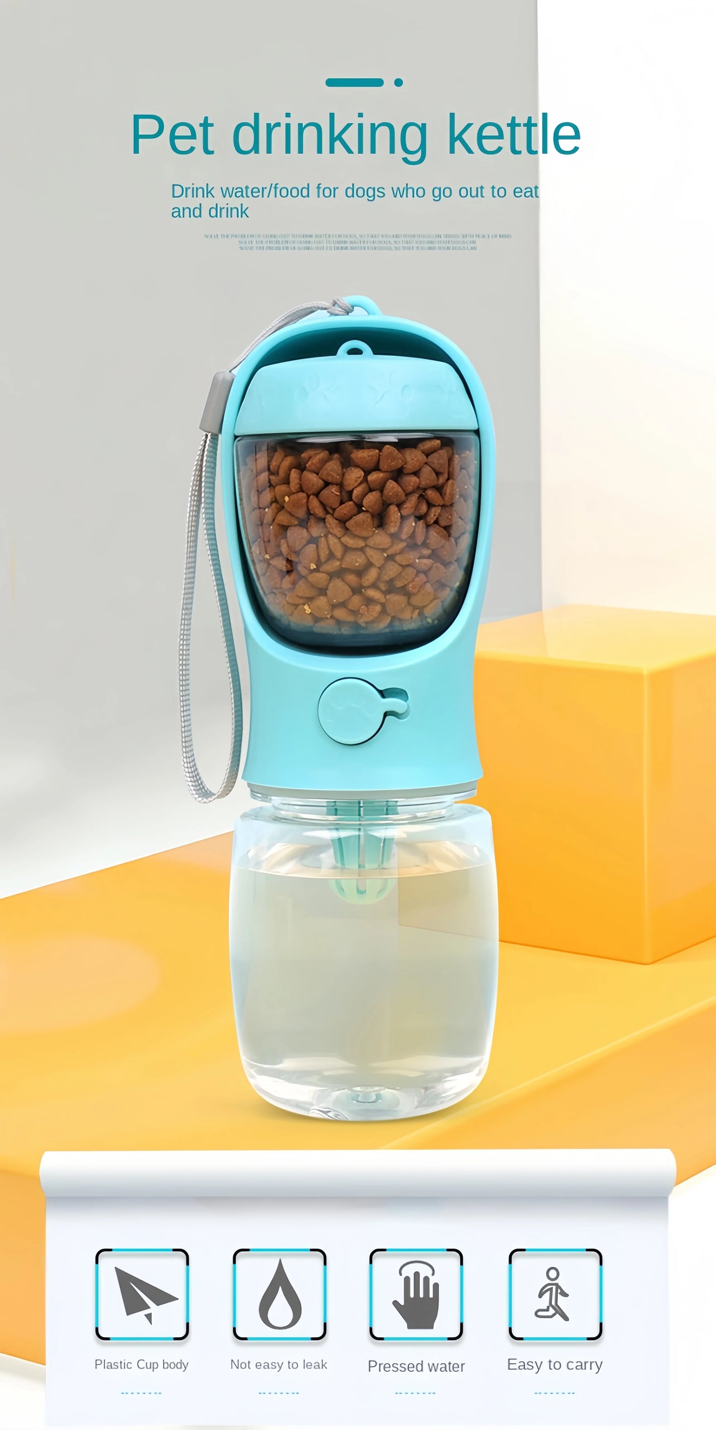 Portable Pet Water Bottle – Food Grade Dog & Cat Travel Dispenser