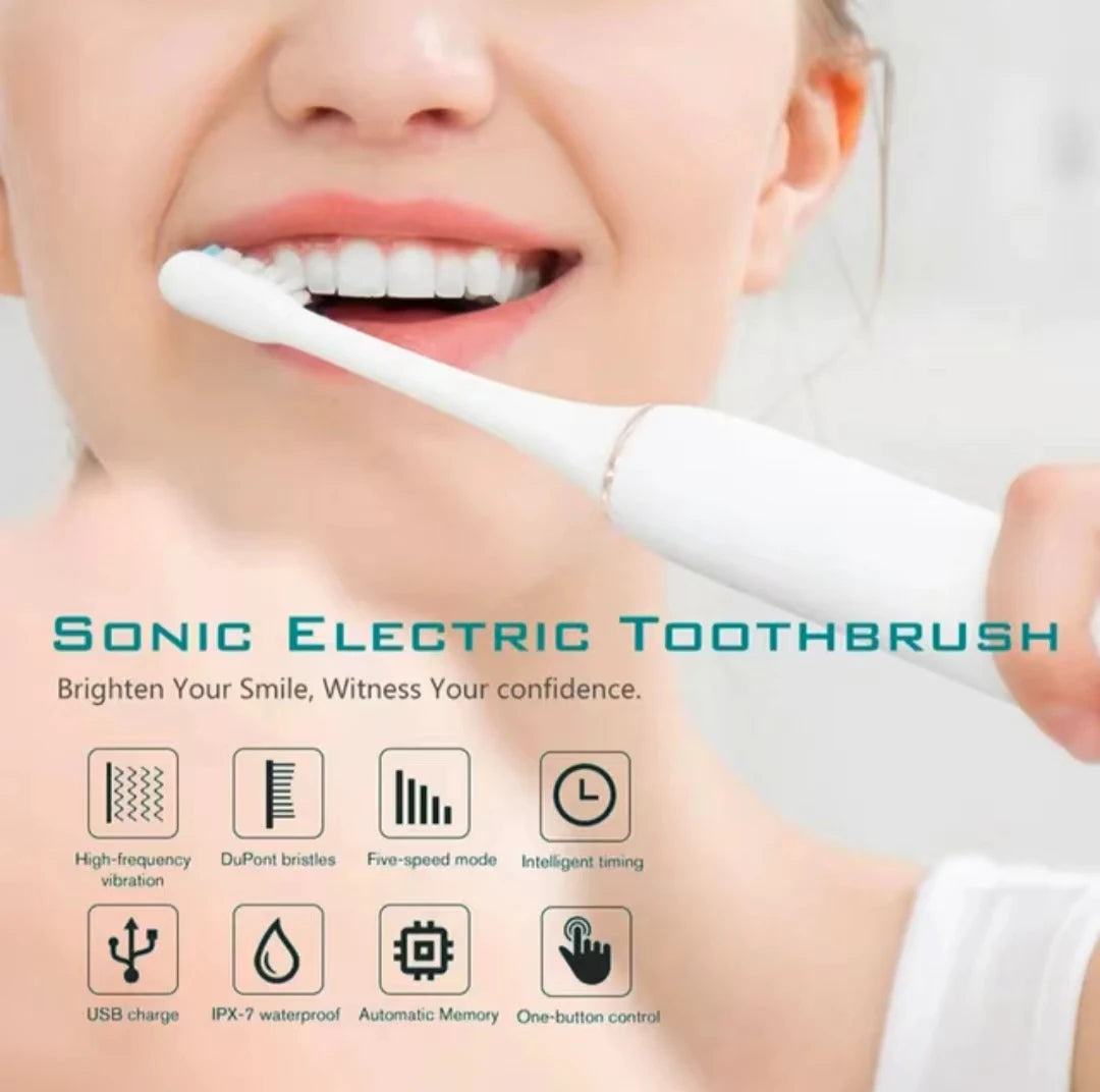 IPX7 Waterproof Sonic Electric Toothbrush