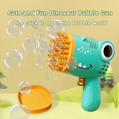 40-Hole Electric Dinosaur Bubble Gun Toy