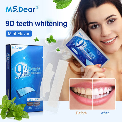 9D Teeth Whitening Strips – Advanced Gel Bleaching & Oral Care