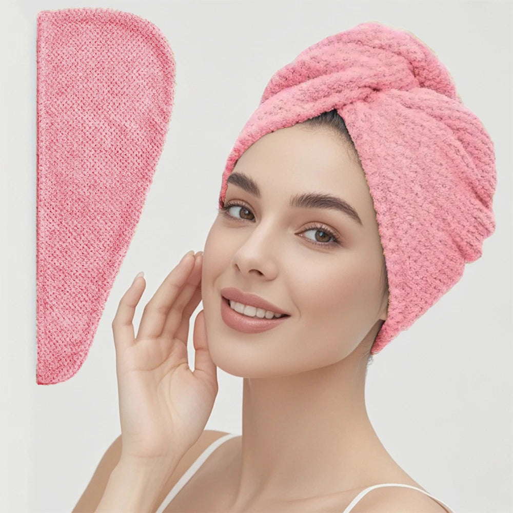 Solid Hair Towel Wrap for Women
