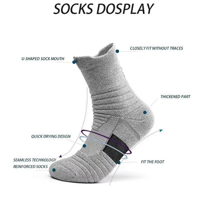 Breathable Anti-Slip Football Socks for Men