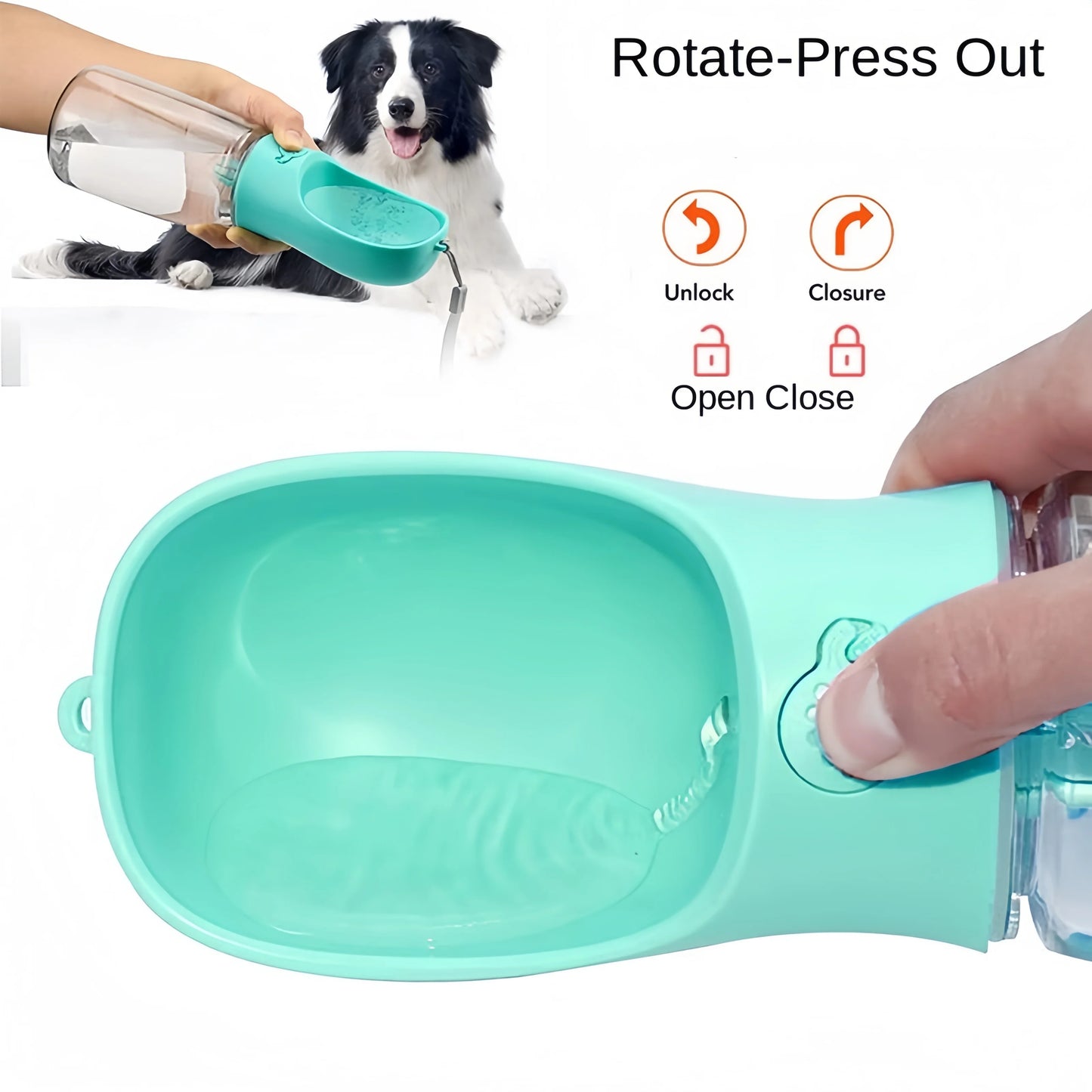 Portable Pet Water Bottle – Food Grade Dog & Cat Travel Dispenser