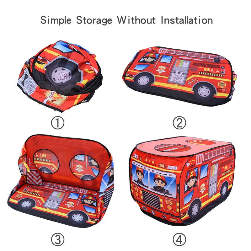 Fire Truck Play Tent for Kids