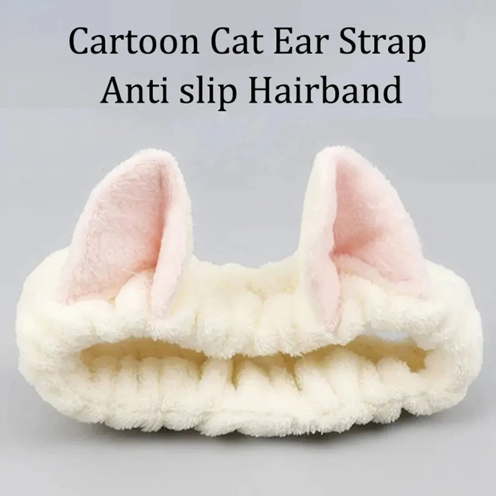 Soft Cat Ear Makeup Headband for Girls